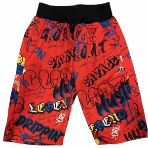 Phat Farm Skater Shorts Boys 10-12 Y2K Streetwear Graffiti Grunge Hip Hop